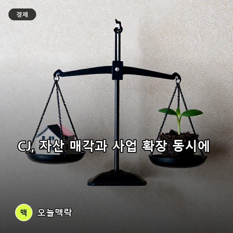 CJ그룹, 핵심 부지 매각 검토하면서 해외 문화·청년 사업은 확대 주제를 표현한 AI 생성 편집 이미지