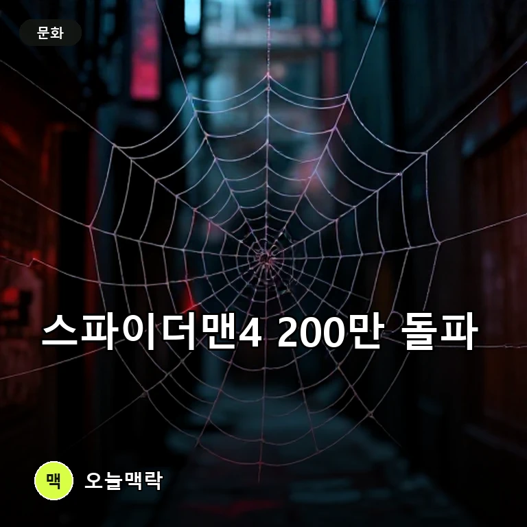 '스파이더맨 4' 200만 관객 돌파…'호프'·'아바타'보다 빠른 흥행 속도 주제를 표현한 AI 생성 편집 이미지