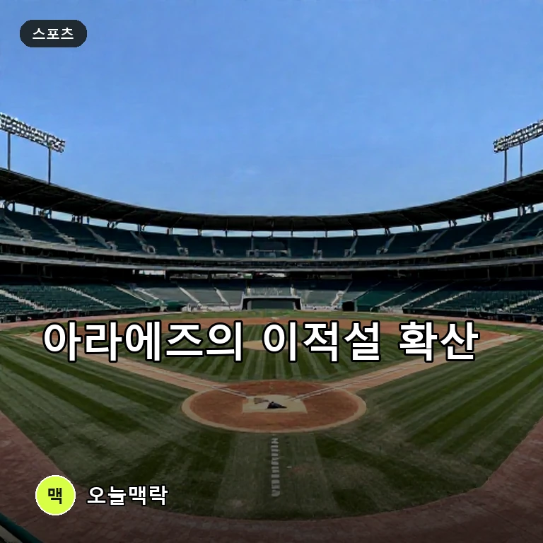 MLB 트레이드 마감일 앞둔 루이스 아라에즈, 이적 루머 확산 주제를 표현한 AI 생성 편집 이미지