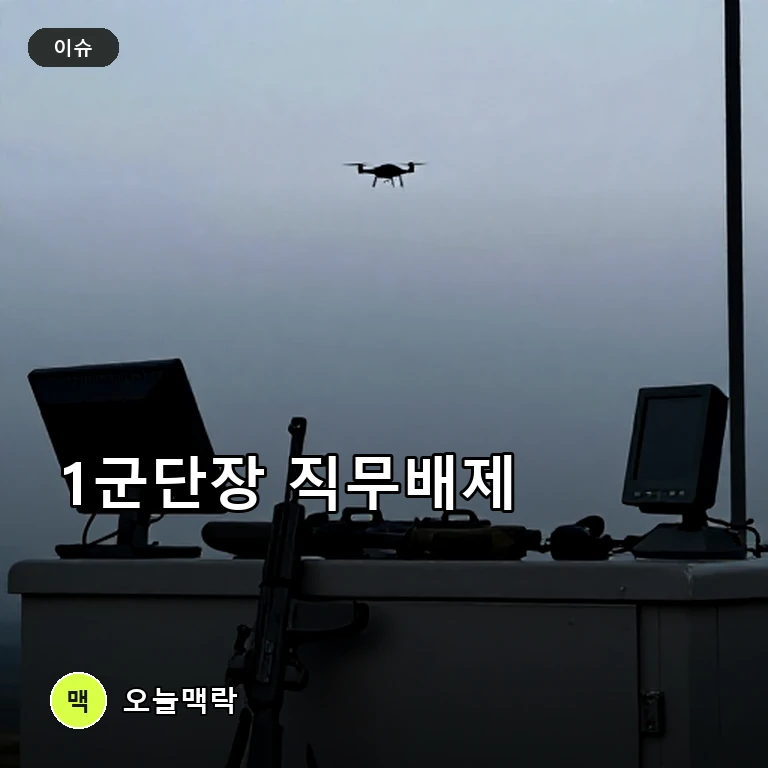 국방부, 실탄 미장착·미군 무인기 오인 논란에 1군단장 직무배제 주제를 표현한 AI 생성 편집 이미지