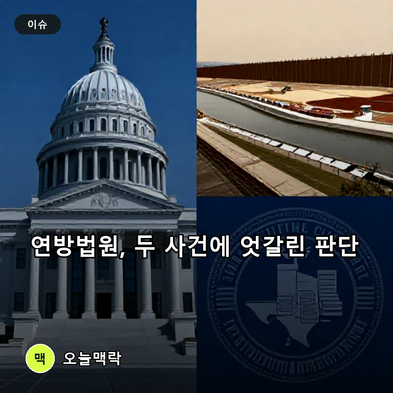 미 연방법원, 일리노이 유권자 정보는 차단…텍사스 장벽은 허용 주제를 표현한 편집 이미지