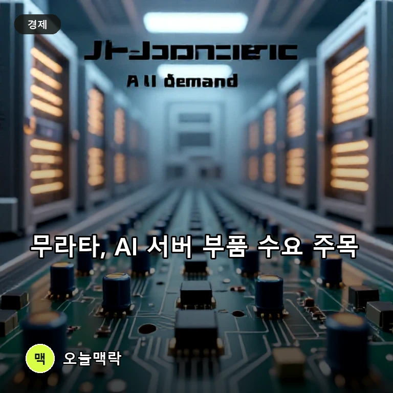 무라타제작소, 1분기 매출 5,023억엔…AI 서버 수요에 연간 전망 상향 주제를 표현한 편집 이미지