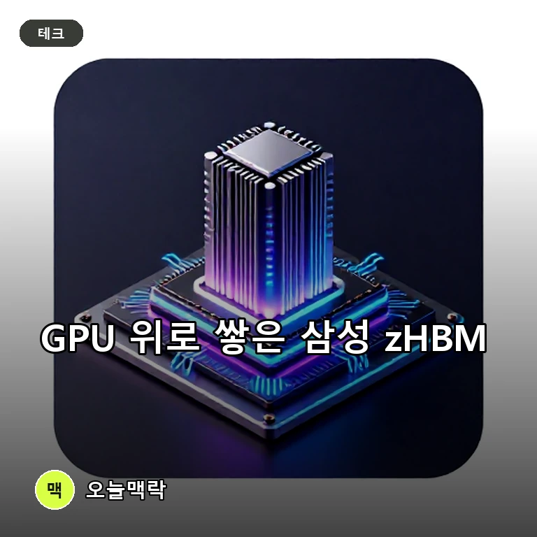 삼성전자, GPU 위에 메모리 쌓는 차세대 ‘zHBM’ 공개 주제를 표현한 편집 이미지