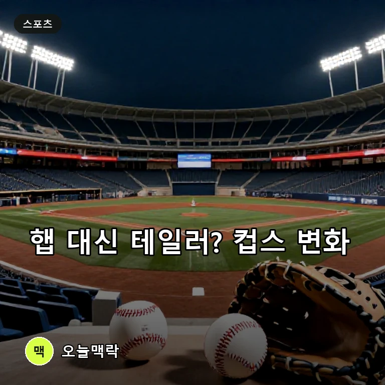 트레이드 마감 뒤 컵스, 이안 햅 기용 변화에 타이론 테일러 거론 주제를 표현한 편집 이미지