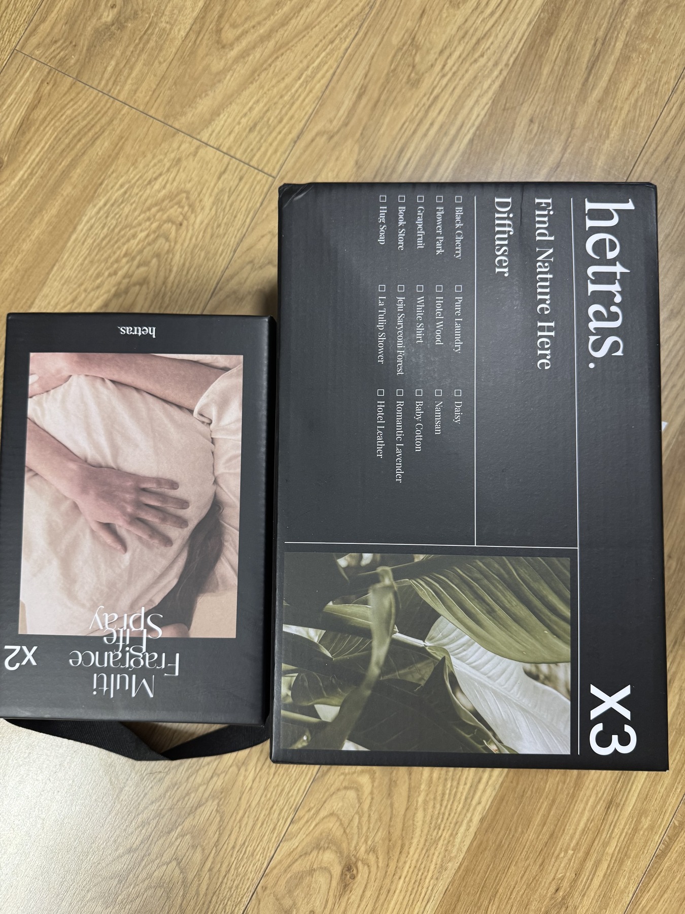 헤트라스 프리미엄 대용량 디퓨저 500mlx3개 선물세트 실내방향제 인테리어 호텔우드 제품 이미지