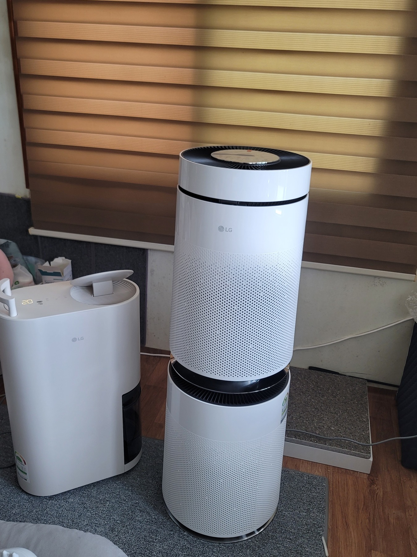 LG 퓨리케어 AI 360 공기청정기 + LG 휘센 오브제컬렉션 제습기 21L (AS285DWWC + DQ214MEGA) 미세먼지 곰팡이방지 제품 이미지